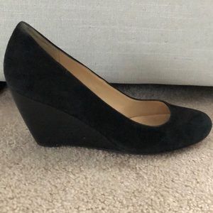 Cole Haan black suede wedges